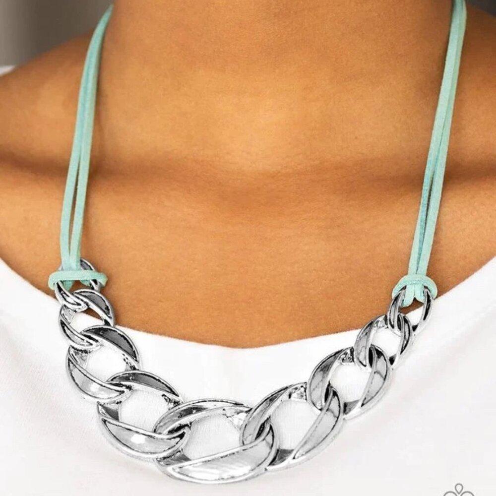 Paparazzi Naturally Nautical Blue Necklace & Earring Set